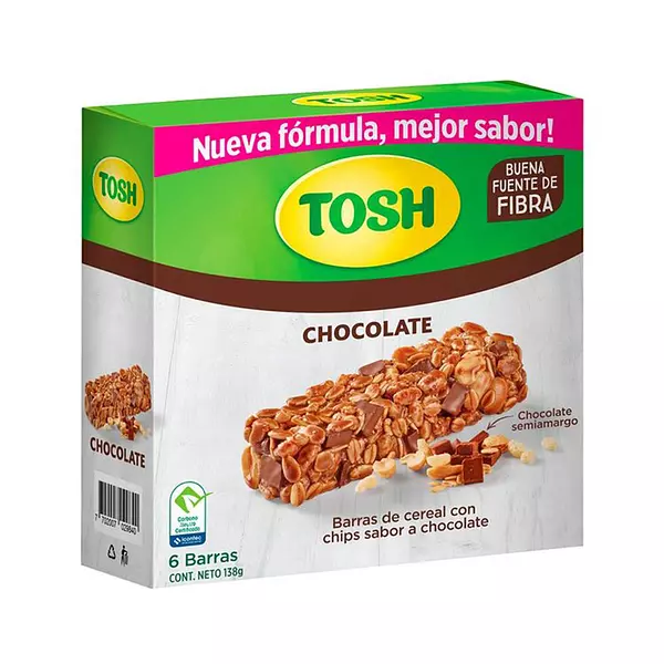 Cereal Tosh Chololate Sin Azucar Barra