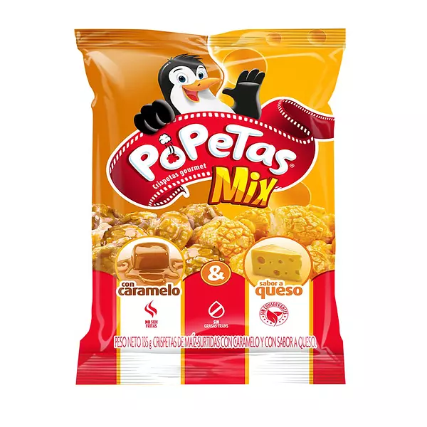 Popeta Familiar Mix Queso-Caramelo 155gr