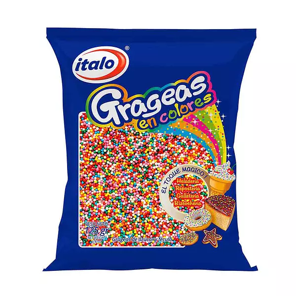 Grageas de Colores Italo X125gr