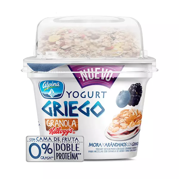 Yogur Alpina Griego Mora y Aradanos