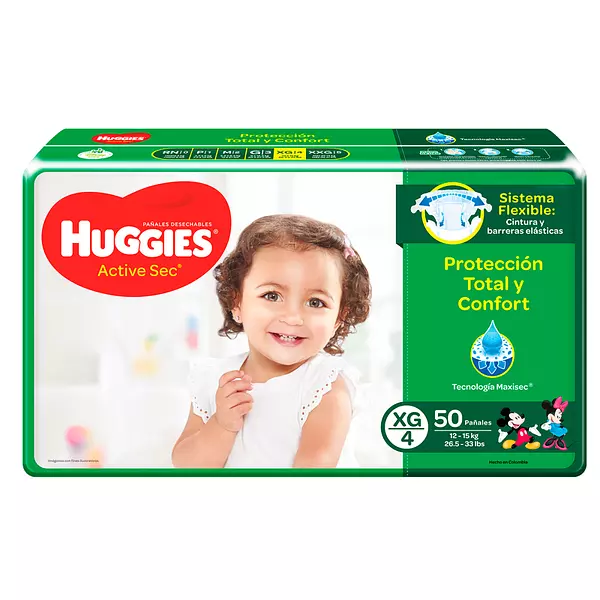 Pañales Huggies Active Sec Etapa Xg