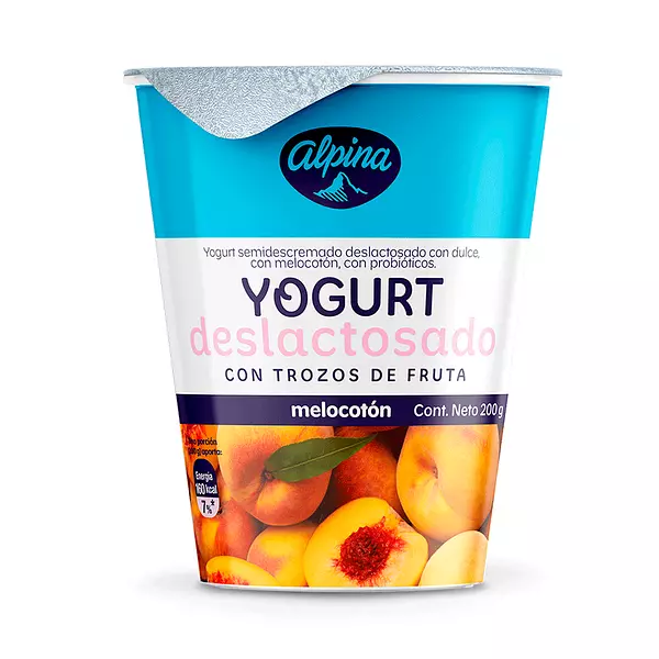 Yogurt Alpina Desclactosado Melocoton