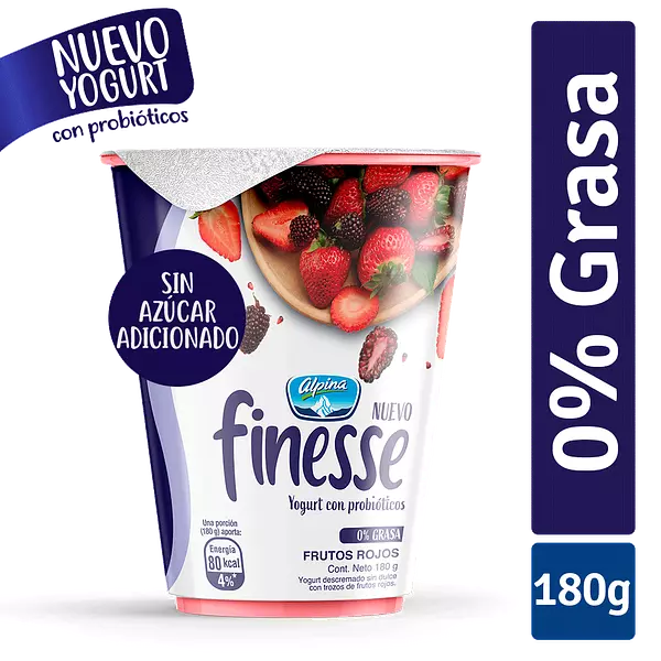 Yogurt Finesse Frutos Rojos