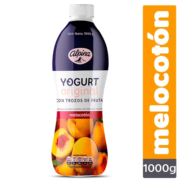 Yogur Alpina Melocoton Garrafa