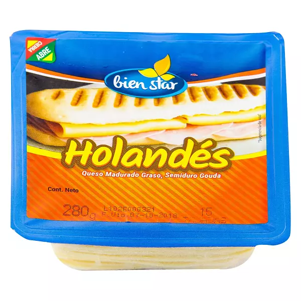 Queso Holandes Bienstar 15 Tajadas